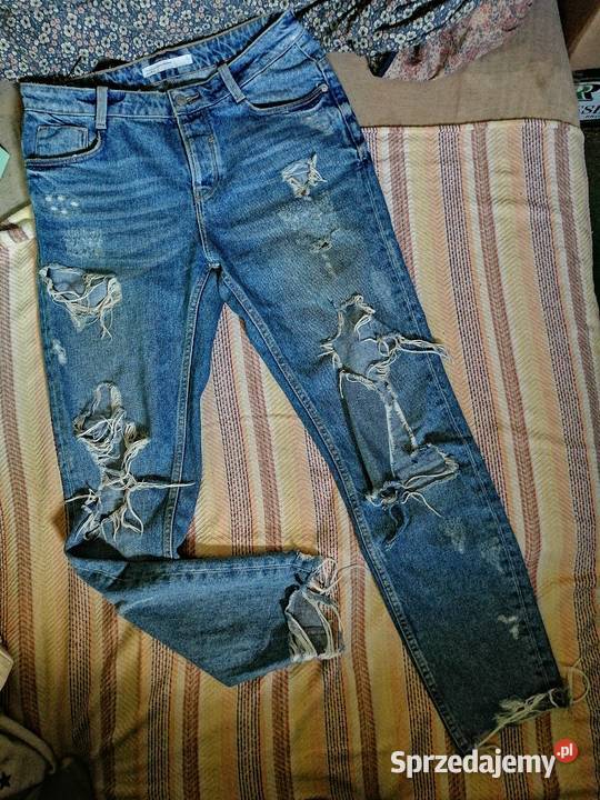 NOWE spodnie ZARA dżinsy Ripped jeans boyfriendy Leszno