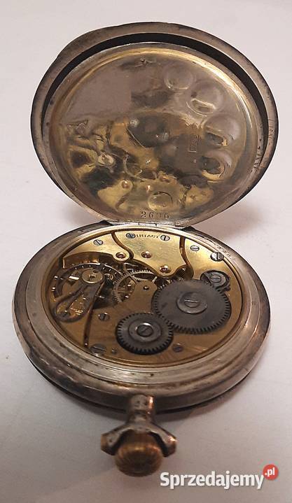 Stary Srebrny Zegarek Kieszonkowy INTACT Gliwice