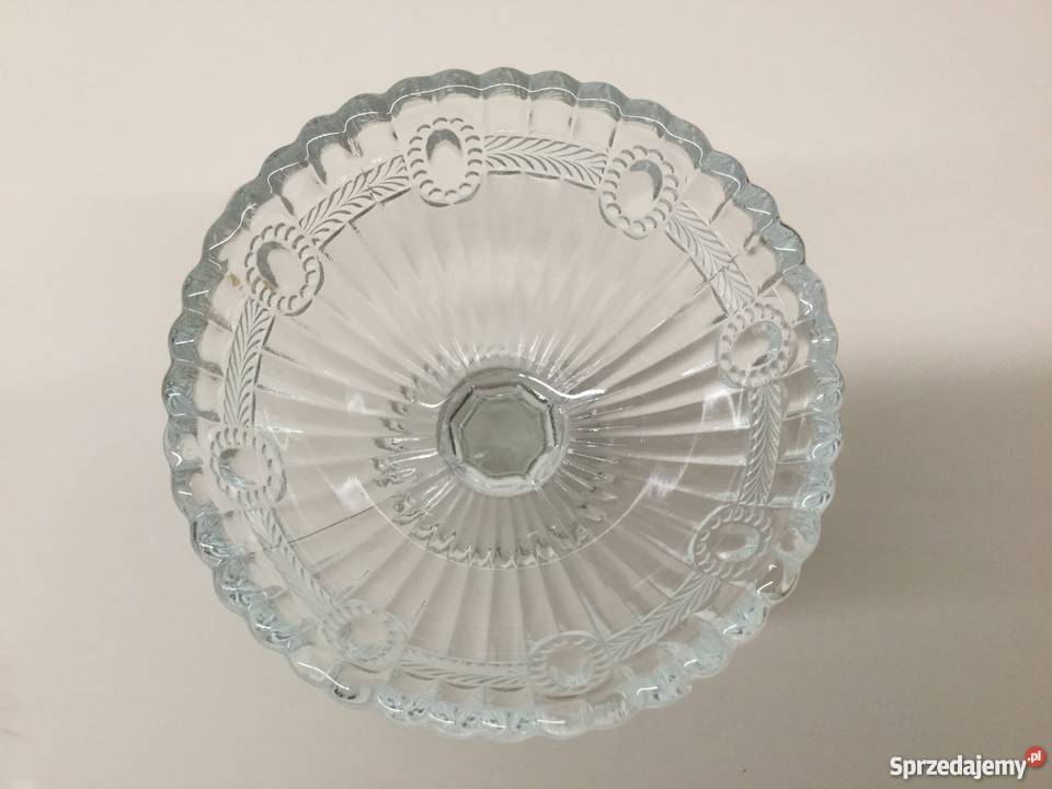 pucharki Olivia Ząbkowice szkło prasowane lata Wrocław