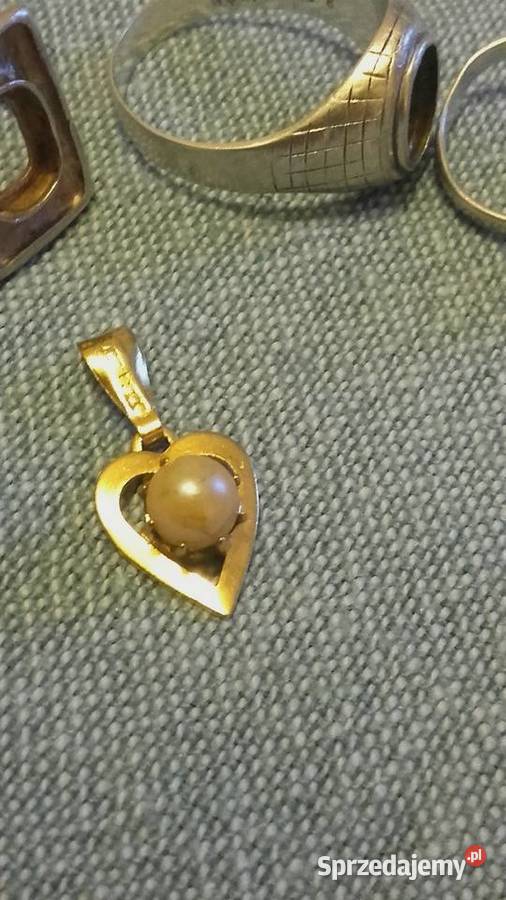 Warmet srebro stare sygnet pierścionki wisiorek