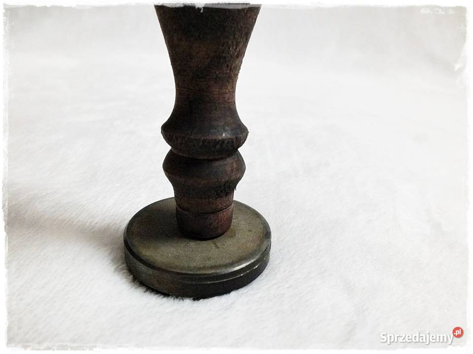 Stara pieczęć drewniana Duża Gwiazda Rosja Żary