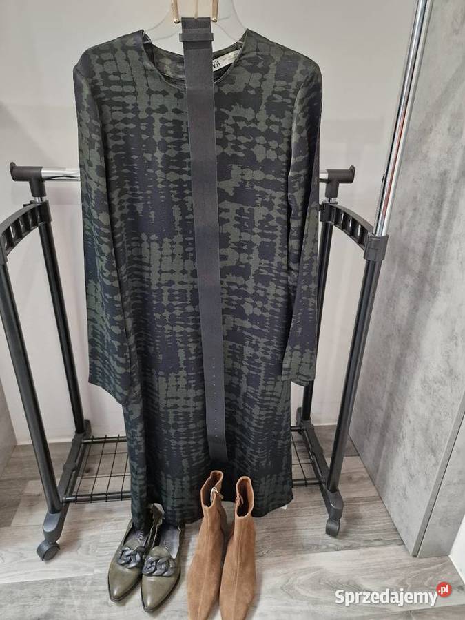 Sukienka Zara Zielono czarna Xs S śląskie Żywiec