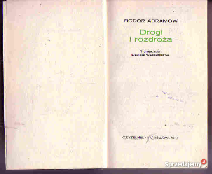 3722 DROGI I ROZDROŻA FIODOR ABRAMOW Czyrna