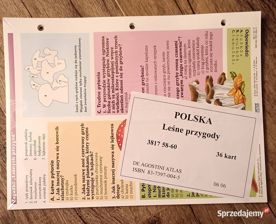 Leśne przygody kolekcja zestaw kart 3739 4042 Zbylitowska Góra sprzedam