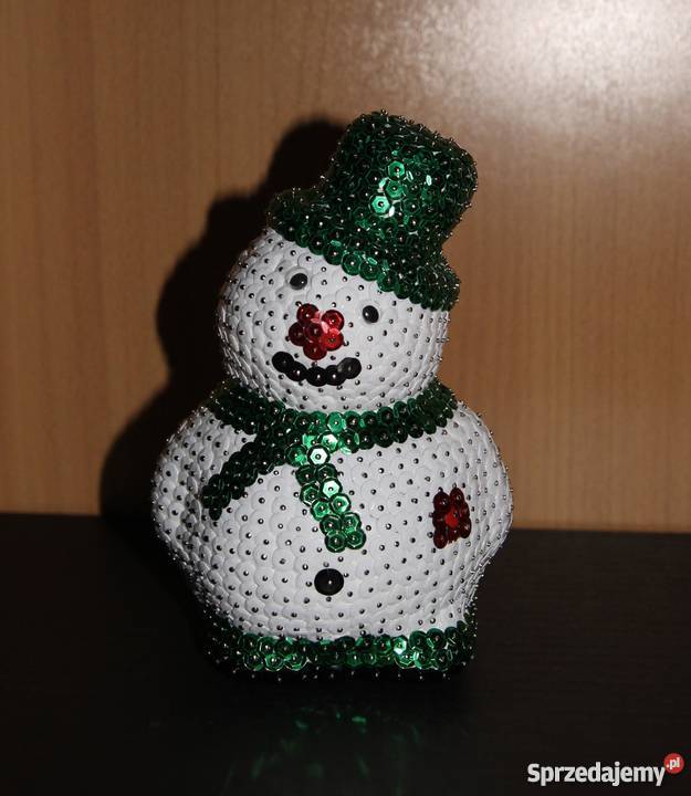 Bałwanki z cekinów ozdoby Boże Narodzenie Chełmno