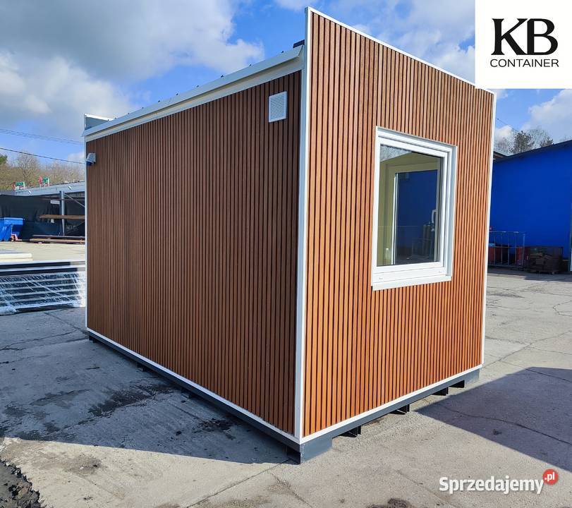 Biały kontener 40 x 25 m z lamelami w złotym Kędzierzyn-Koźle