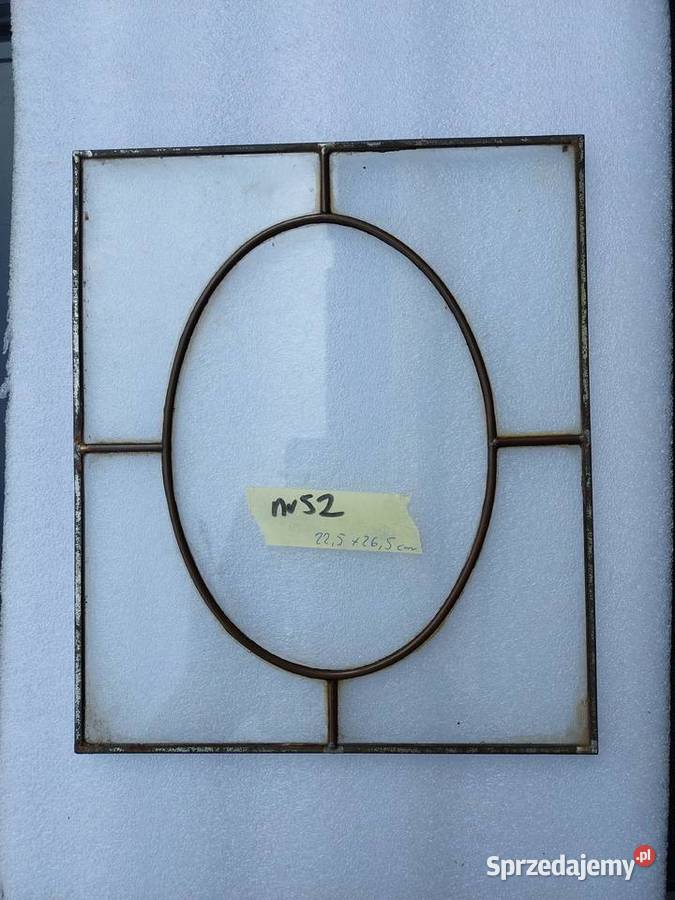 52 Witraż frontu starego zegara szafki szkło Tczew