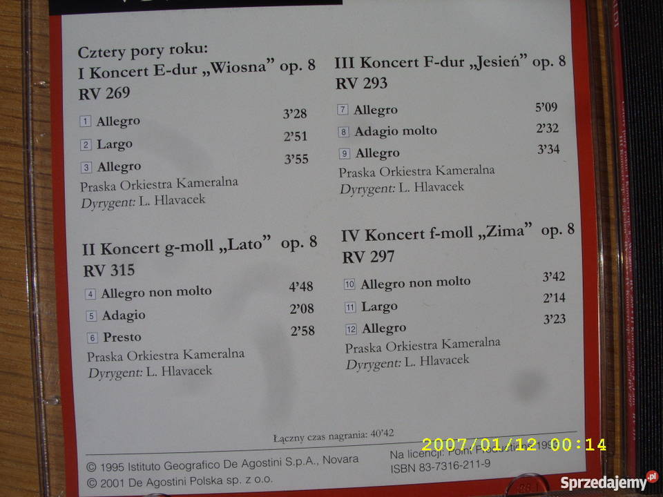Klasyczna CD VIVALDICZTERY PORY ROKU Wołów
