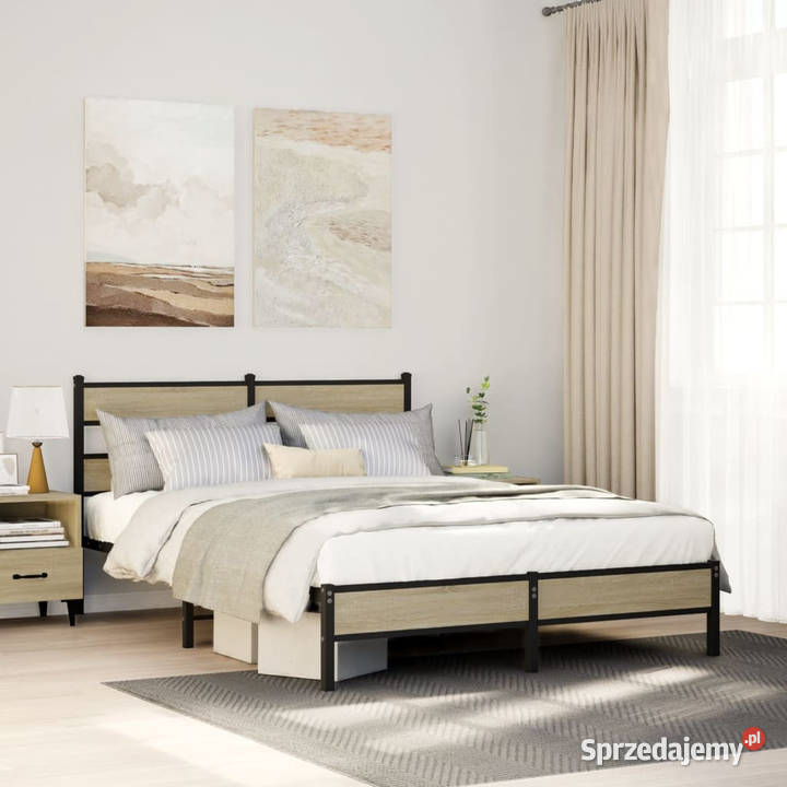 Łóżko bez materaca dąb sonoma 160x200 WM4017257 Warszawa
