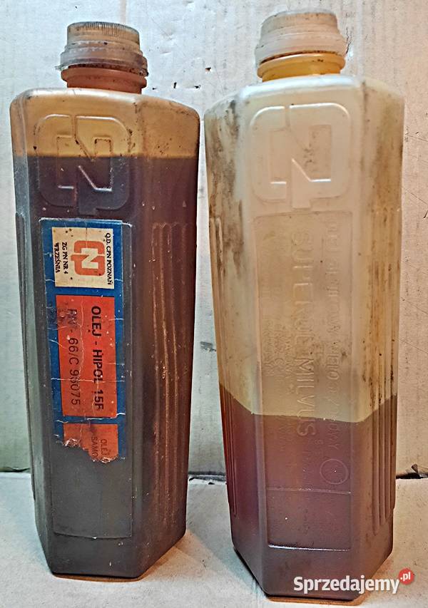Butelki z olejuem CPN 2 sztuki z PRL Ostrów Wielkopolski