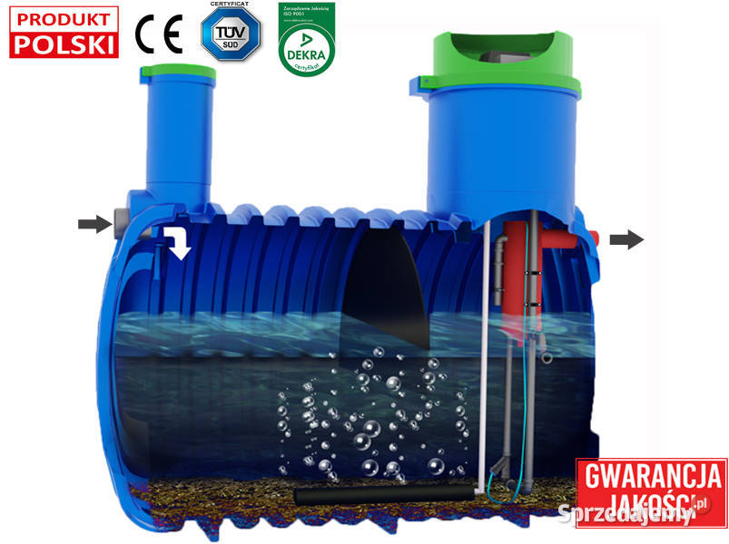 OCZYSZCZALNIA ŚCIEKÓW BIOLOGICZNA SBR 24 OSÓB Hydraulika i armatura Wrocław