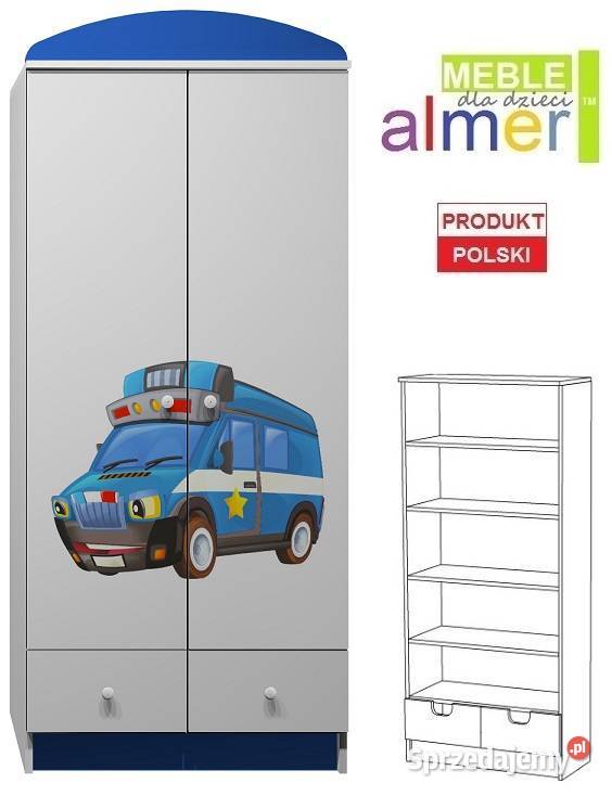 POLICJA 8 N25 szafa dziecięca 80x53 w190 Świdnik