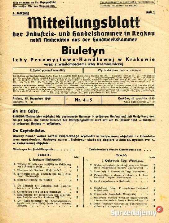 Biuletyn Izby Przemysłowo Handlowej w Krakowie 1 miękka Szczecin