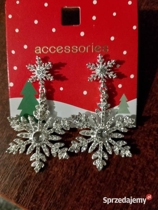 Kolczyki śnieżynki Accessories śląskie Częstochowa sprzedam