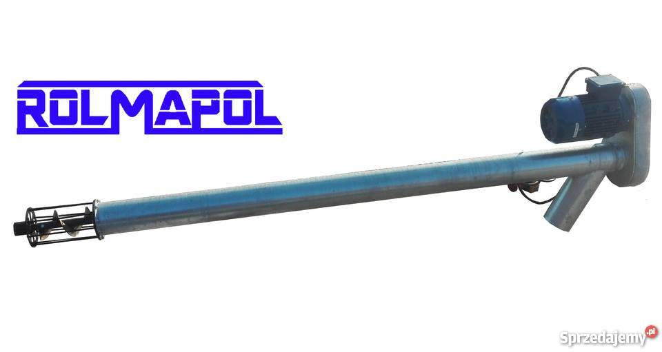 Przenośnik ślimakowy zbożowy łańcuch 140m 8m nieuszkodzony Gliwice