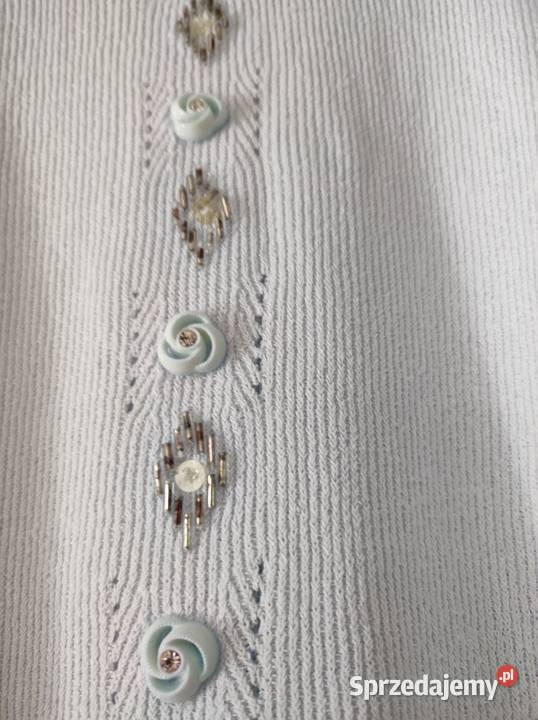 baby blue bluzka top ozdobna koraliki vintage Kielce sprzedam