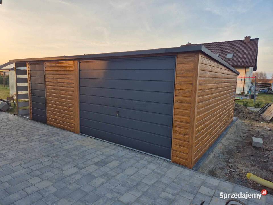 Garaż Blaszany Blaszak 54 wiata 14 drewnopodobny Sokółka