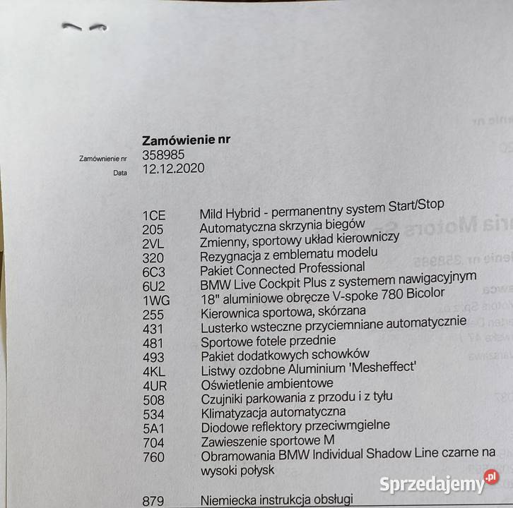 BMW 3 G20 20D Bezwypadkowy 2021 prywatny z sprzedam