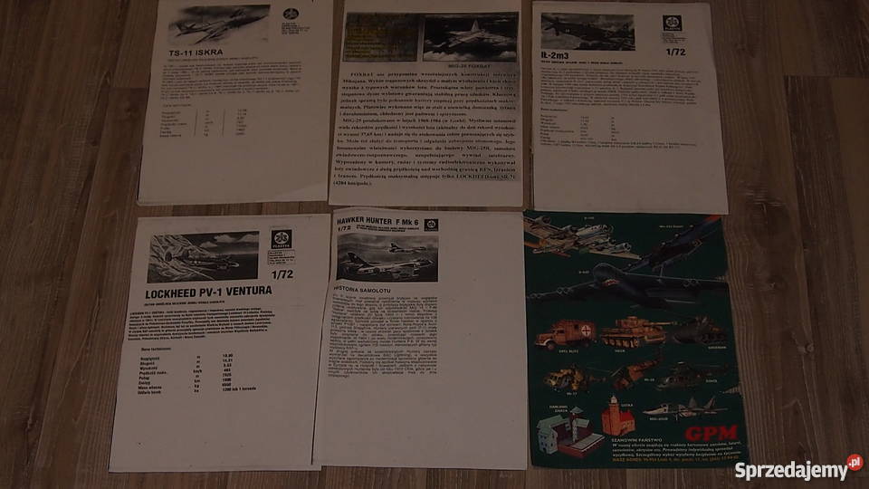Modele plastikowe samolotów instrukcje do Modelarstwo sprzedam
