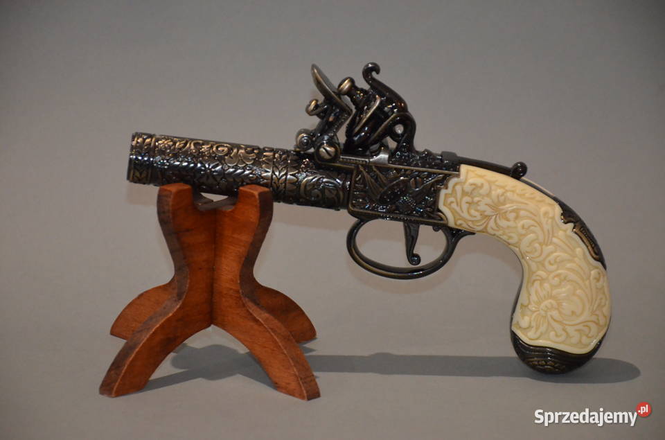Replika broni pistolet skałkowy pocket flintlock London 1795