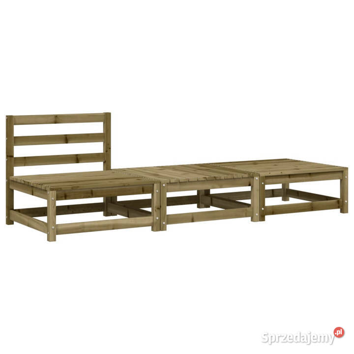 Ogrodowa sofa bez podłokietników z poduszkami i Krzesła ogrodowe