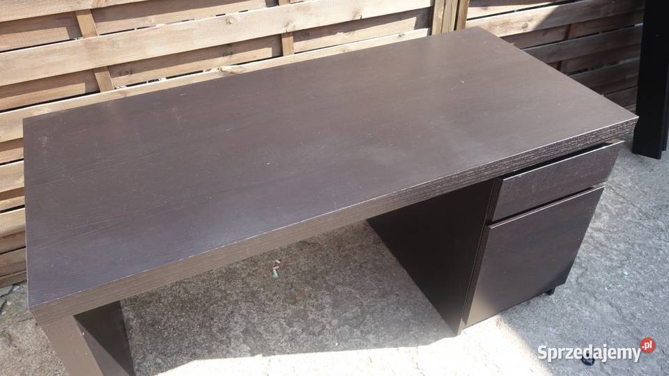 Biurko IKEA Malm czarnobrąz WYPRZEDAŻ Warszawa