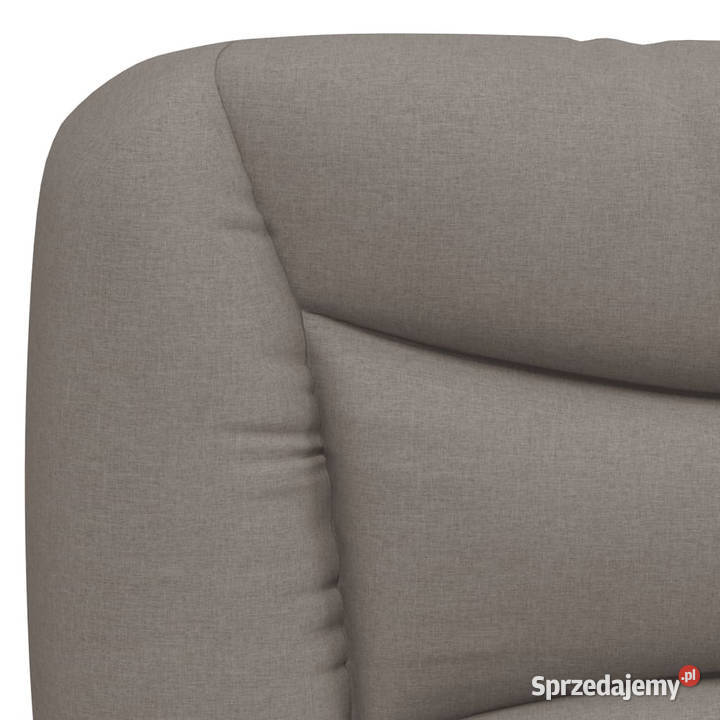 Łóżko z materacem taupe obite tkaniną 140x190 Warszawa