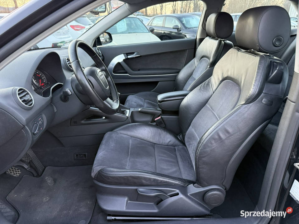 Audi A3 3drzwiowe Audi A3 8P SLine 2008 18 TFSI czarny pomorskie Słupsk