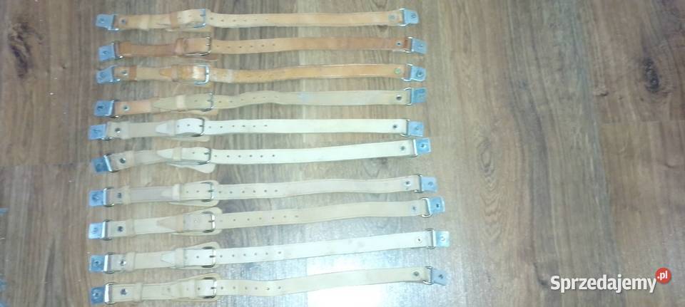 Skórzane paski do hełmów wojskowych PRL loftt Uniseks