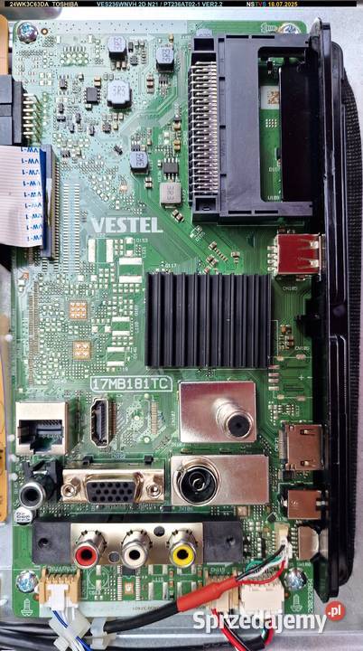 płyta 17MB181TC do 24WK3C63DA TOSHIBA Pozostałe mazowieckie Warszawa sprzedam