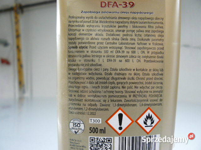 Dodatek do oleju napedowego przeciwzamarzaniu na podkarpackie Rzeszów sprzedam