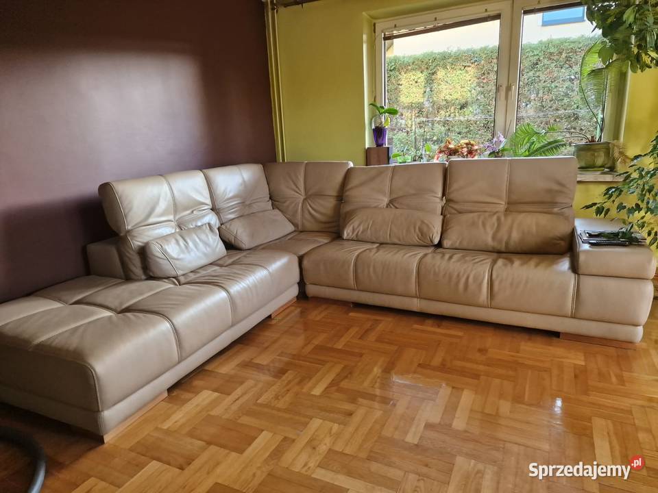 Kanapa rogówka ze skóry stan idealny