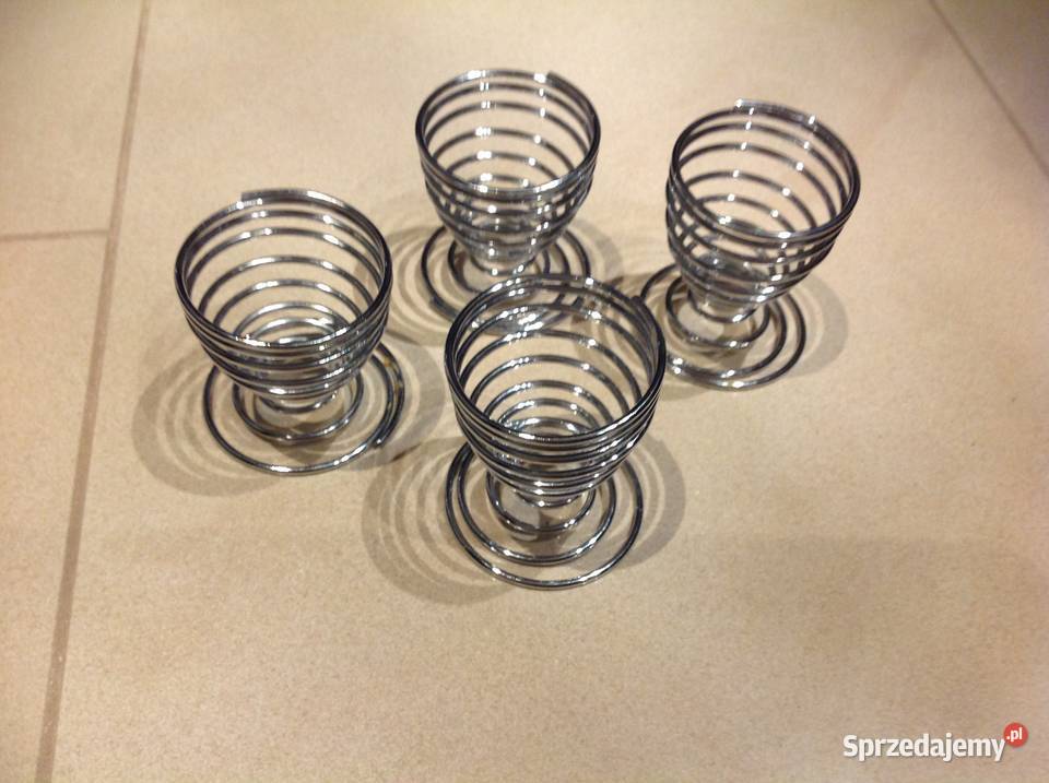 Metalowe Podstawki Sprężynki na jajka 4 inny kolor Nowa Sól