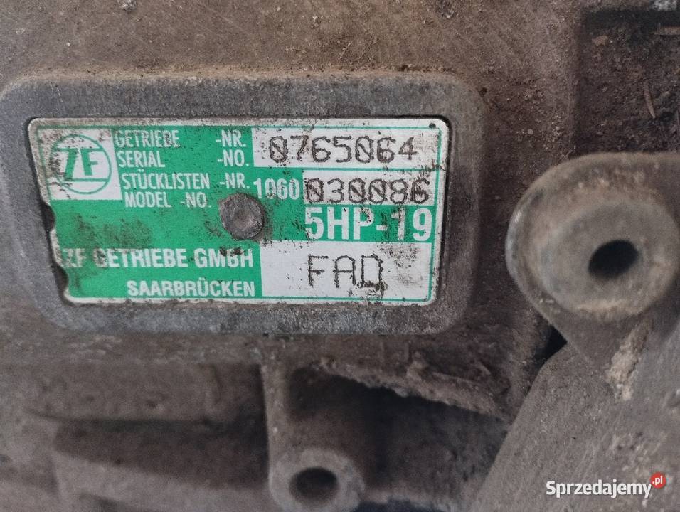 Audi A6 C5 25 tdi skrzynia automatyczna kod FAD