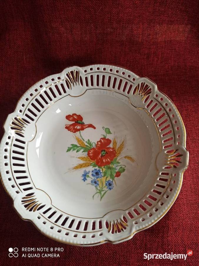 Patera z makami i chabrami misa z ażurem Gdańsk