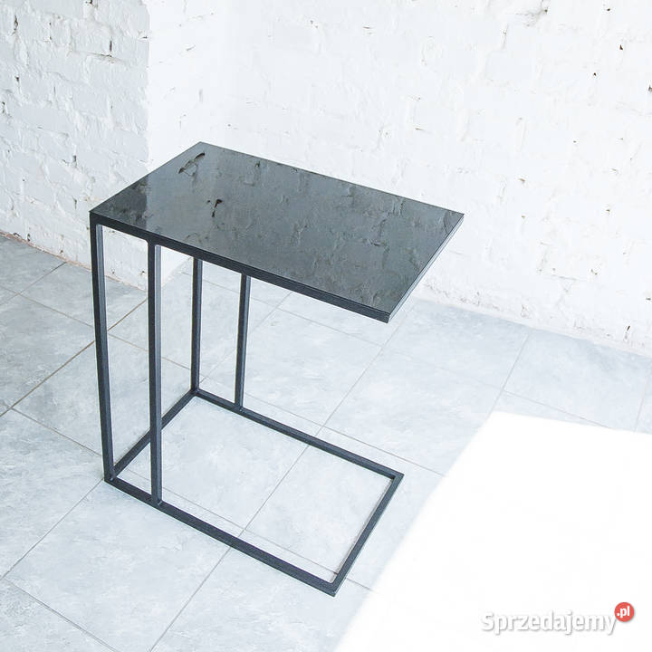 Stolik pomocniczy kawowy loft szkło 30cm Meble Radomsko