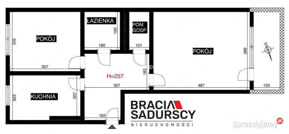 Mieszkanie Kraków 52 metry 2pok 14230zł/m2