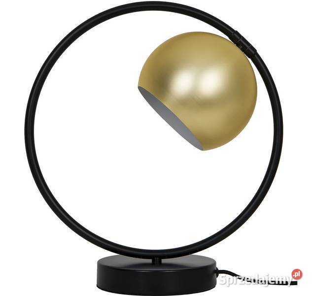 Lampa stołowa w kolorze czarnozłotym Pasłęk