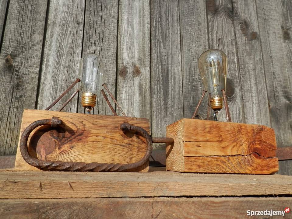 Lampa GWÓŹDŹKOWAL ręcznie wykonana ze starej Oświetlenie Szczecinek sprzedam
