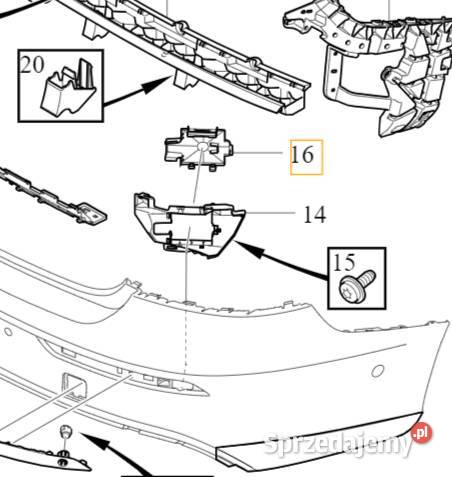 VOLVO S60 III lewa pokrywa modulu BLIS zderzak Bielany Wrocławskie