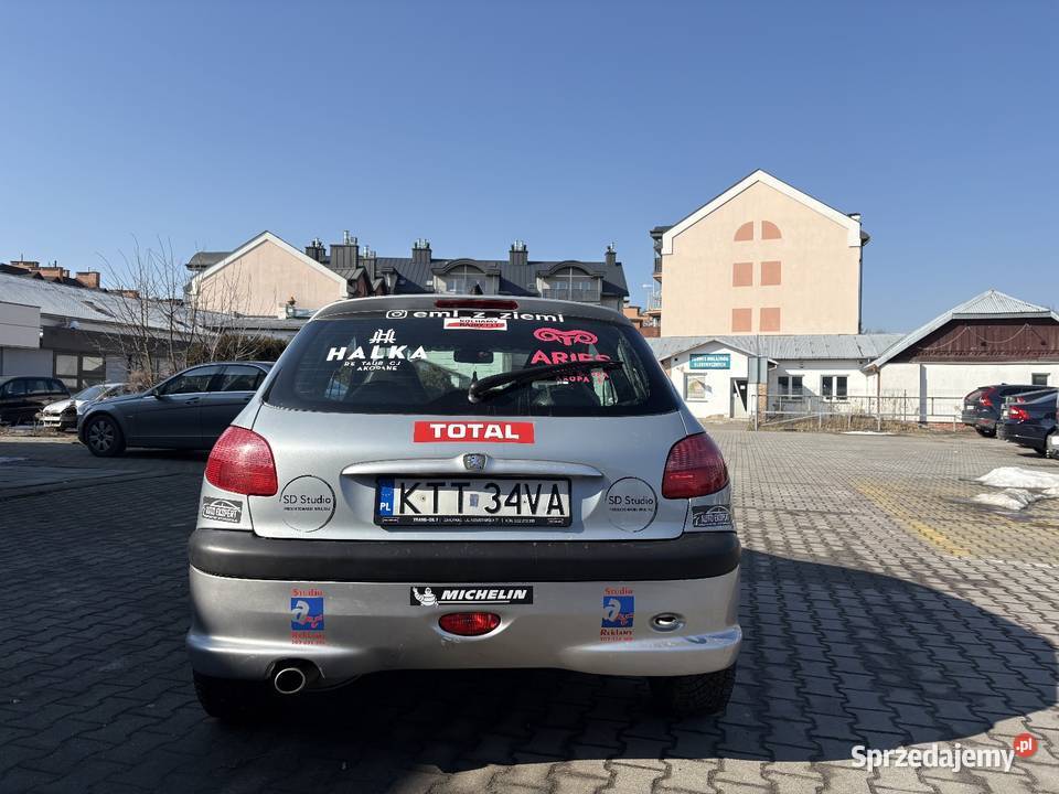 Peugeot 206 20B 140 przebieg 113 styl WRC przyciemniane szyby lubelskie Zamość