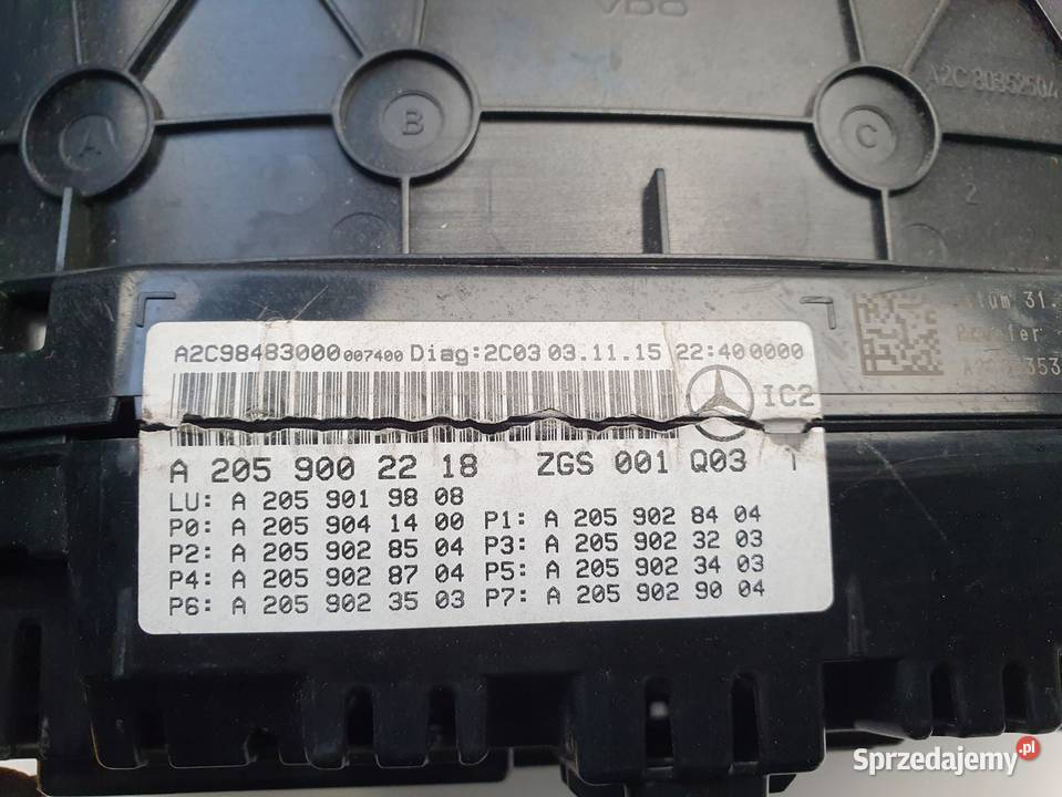 LICZNIK ZEGRY Zegar Mercedes W205 C205 Diesel lubelskie