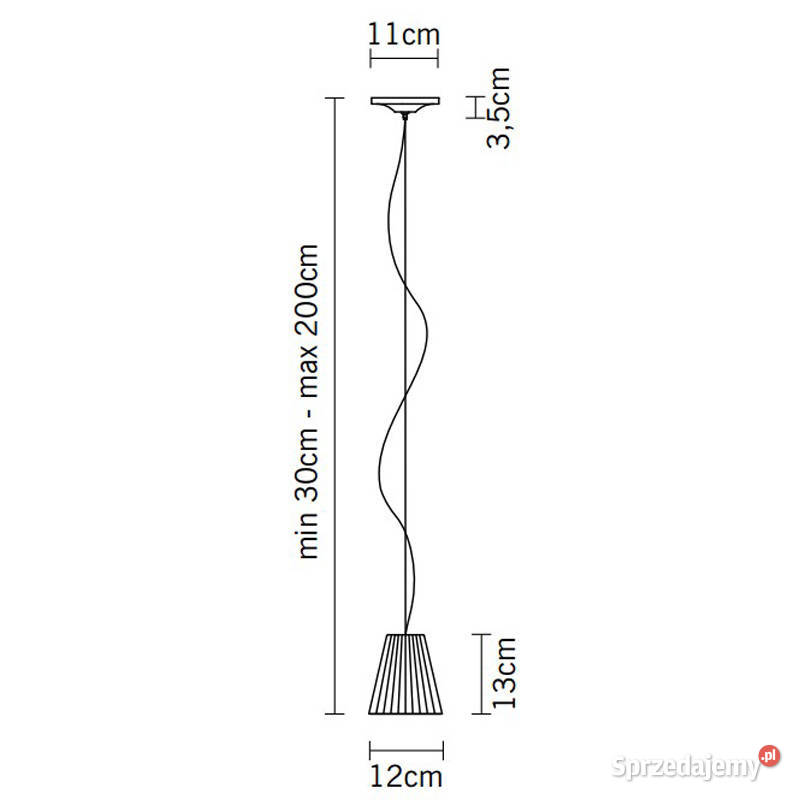 Lampa wisząca STOŻEK wyspę SZKŁO WYPRZEDAŻ Warszawa