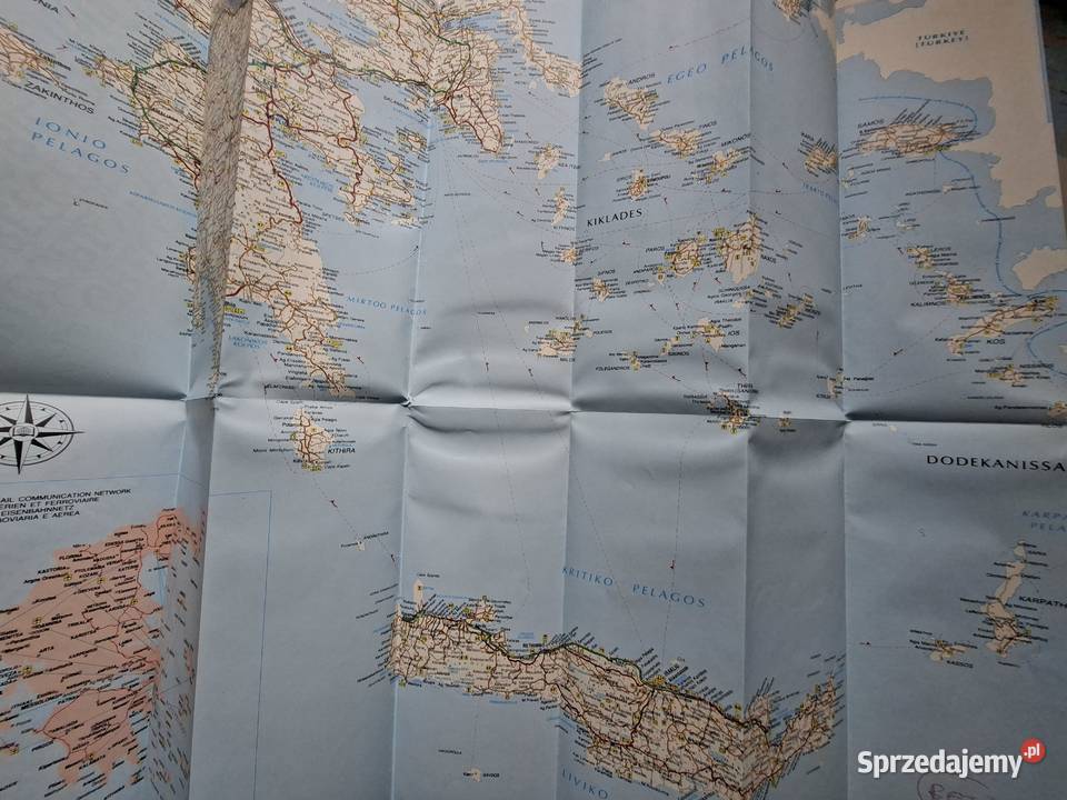 Grecja mapa Greece map carte Kraków