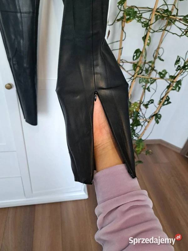 Spodnie skórzane Zara elegancja i charakter S pomorskie sprzedam