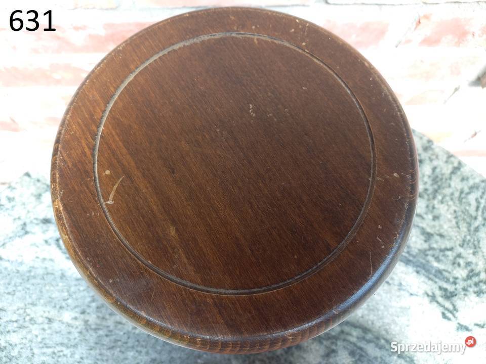 Kwietnik dębowy okrągły drewniany Stojak na zachodniopomorskie Gawroniec