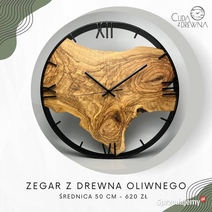 Wyjątkowy zegar w obręczy czarny Wrocław sprzedam