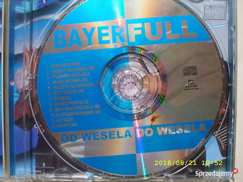 Rock CD BAYER FULL WESELA DO WESELA 1996 Wołów sprzedam