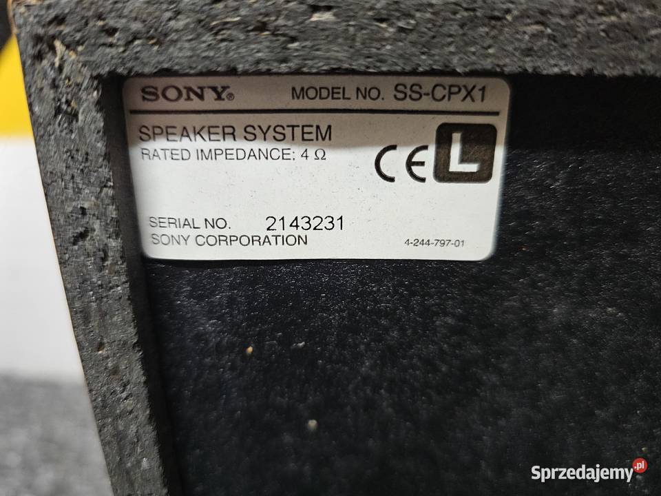 Kolumny stereo Sony SSCPX1 2x75W Wysyłka małopolskie Kraków