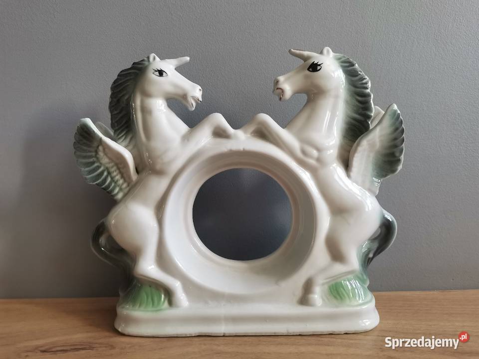 Stara porcelanowa oprawa obudowa zegara Porcelana i szkło Katowice